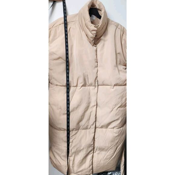 Daily Ritual Womens Padded Belted Puffer Jacket,Taupe Size XXL - Picture 9 of 16